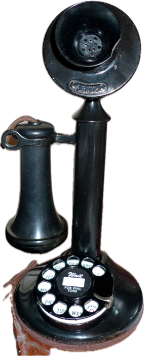 Candlestick telephone cutout