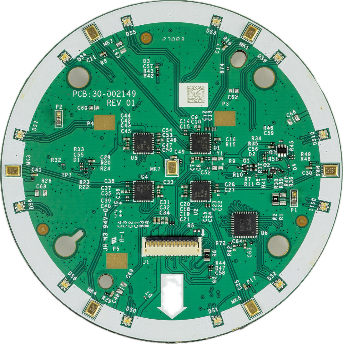 Amazon Echo Dot RS03QR microphone array board cutout